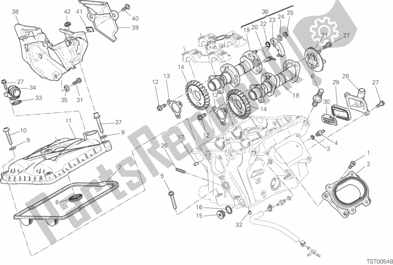 Todas las partes para 13a - Culata Vertical - Distribución de Ducati Superbike 1299S ABS 2016